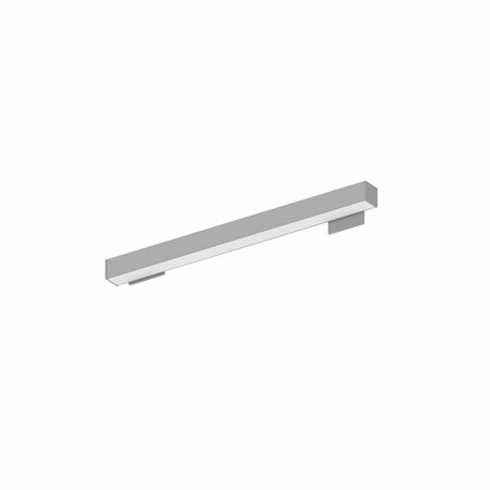 NORA LIGHTING 2' L-Line LED Wall Mount Linear, 2100lm / 4000K, 2x4in L & 4x4in R, R Power Feed, Aluminum Finish NWLIN-21040A/L2P-R4